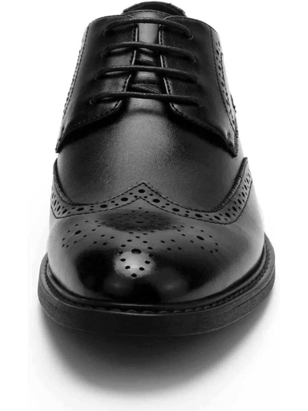 Men's Black Oxford Business Formal Dress Rubber Casual Important Leather Shoes